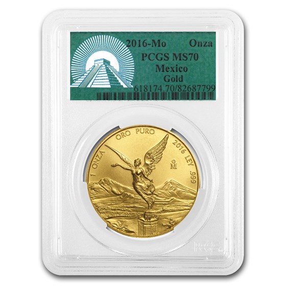 2016 Mexico 1 oz Gold Libertad MS-70 PCGS (Green Label) 2016 Mexico 1 oz Gold Libertad MS-70 PCGS (Green Label)